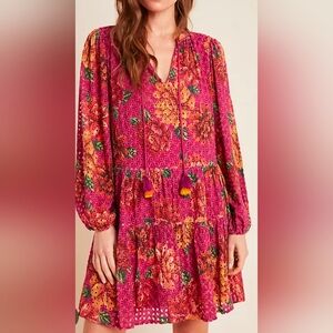 Farm Rio eyelet tiered tunic XSP | Anthropologie